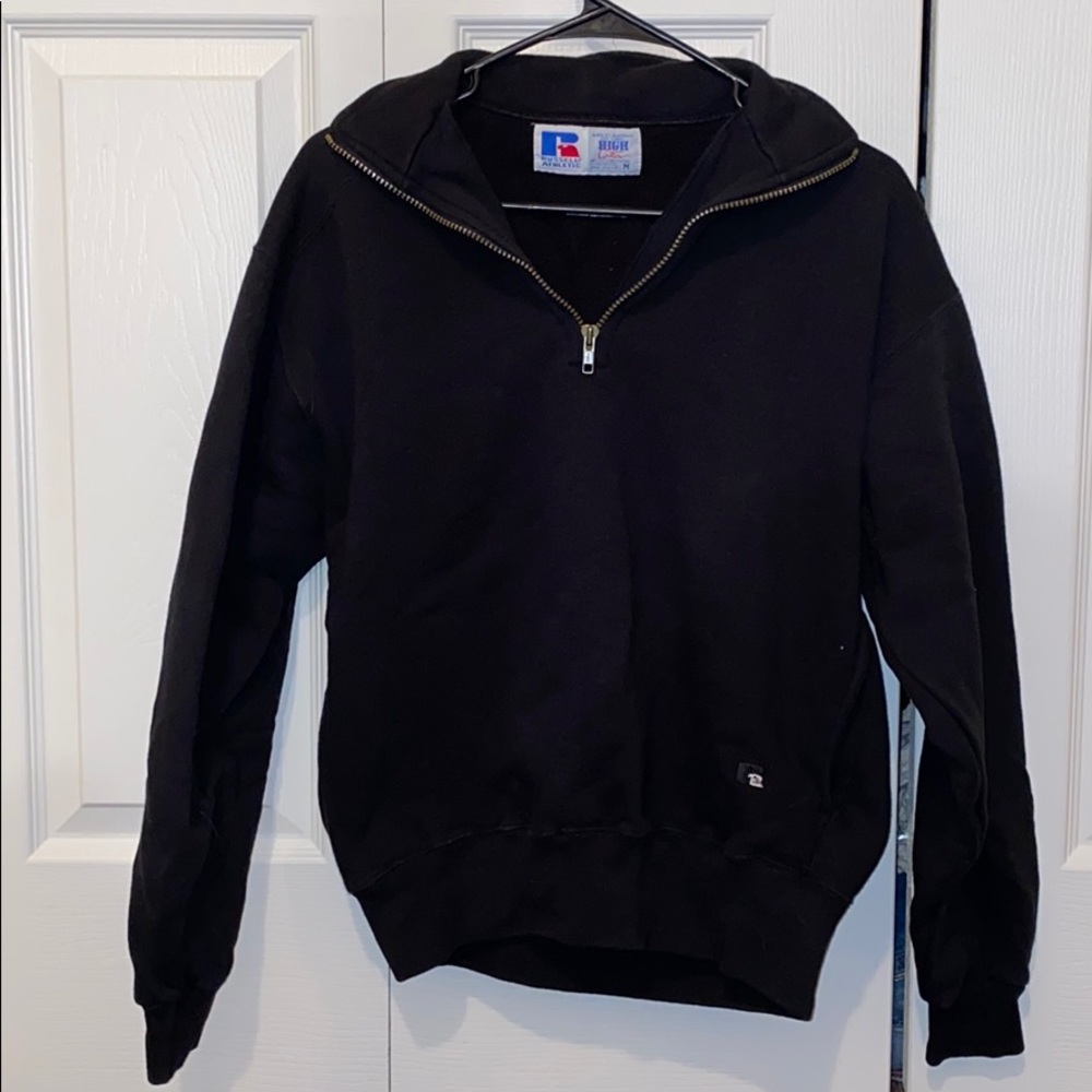 Black Russel Athletics half zip